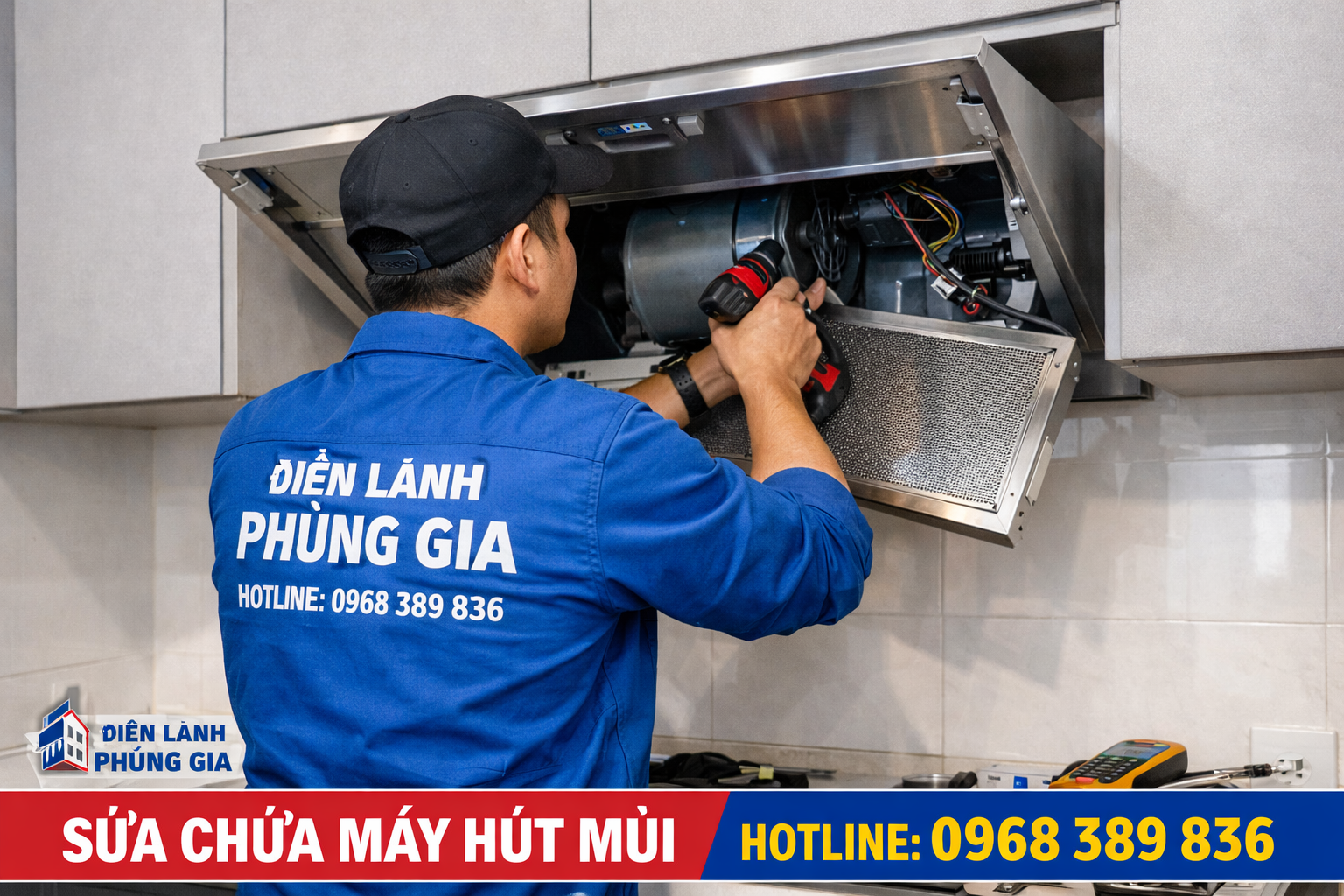 Sửa máy hút mùi tại KĐT Thanh Hà