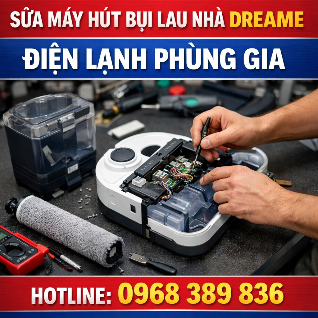 Sửa Máy Hút Bụi Lau Nhà Dreame Tại Time City